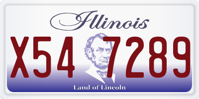 IL license plate X547289