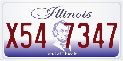 IL license plate X547347