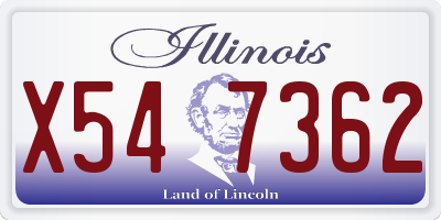 IL license plate X547362