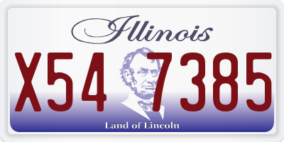 IL license plate X547385