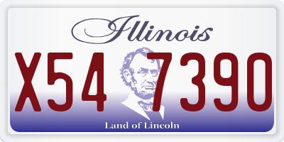 IL license plate X547390