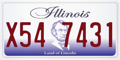 IL license plate X547431