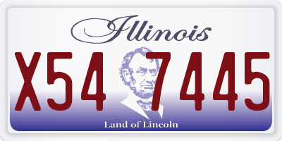 IL license plate X547445