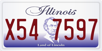 IL license plate X547597