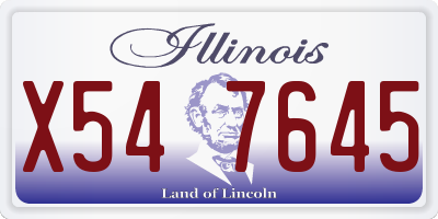 IL license plate X547645