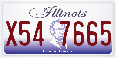 IL license plate X547665