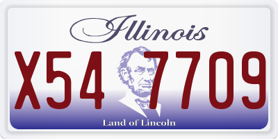 IL license plate X547709