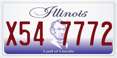 IL license plate X547772