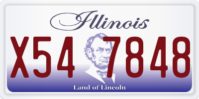 IL license plate X547848