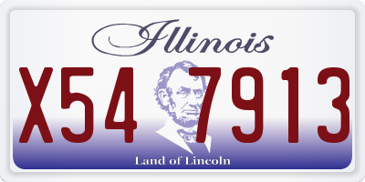 IL license plate X547913