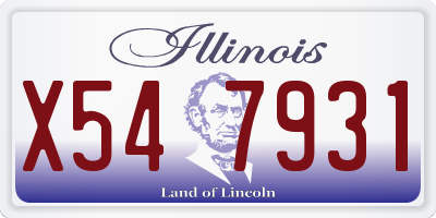 IL license plate X547931