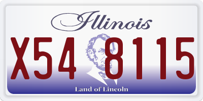 IL license plate X548115