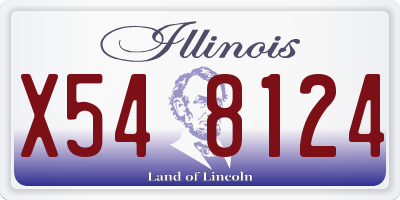 IL license plate X548124