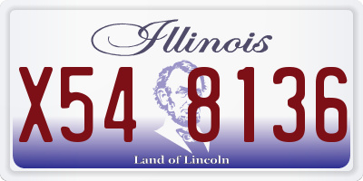 IL license plate X548136