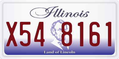 IL license plate X548161