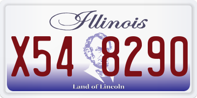 IL license plate X548290