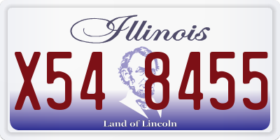 IL license plate X548455