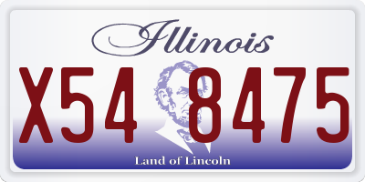 IL license plate X548475