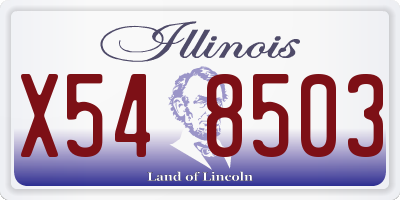 IL license plate X548503