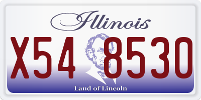 IL license plate X548530