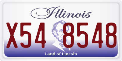 IL license plate X548548