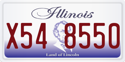 IL license plate X548550