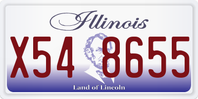 IL license plate X548655