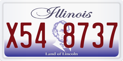 IL license plate X548737