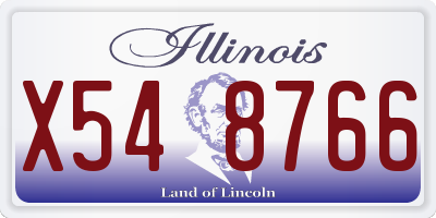 IL license plate X548766