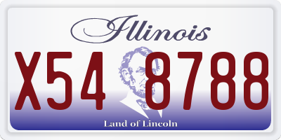 IL license plate X548788