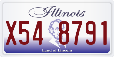IL license plate X548791