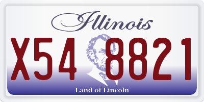 IL license plate X548821