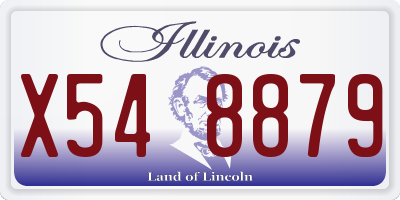IL license plate X548879
