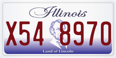 IL license plate X548970