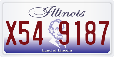 IL license plate X549187