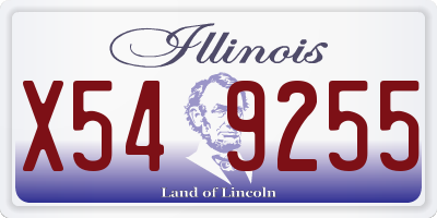 IL license plate X549255