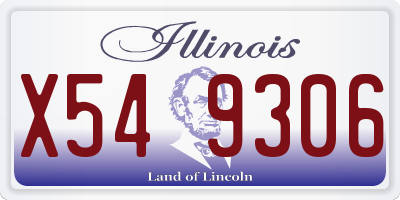 IL license plate X549306