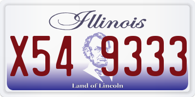 IL license plate X549333