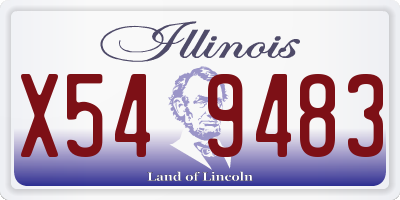 IL license plate X549483