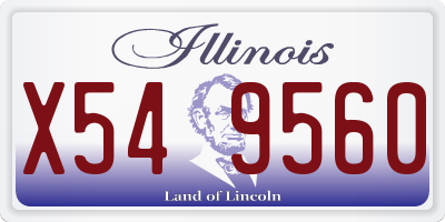 IL license plate X549560