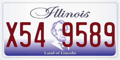 IL license plate X549589