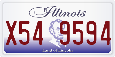 IL license plate X549594
