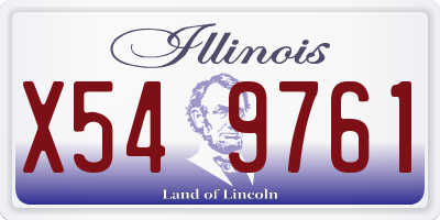 IL license plate X549761