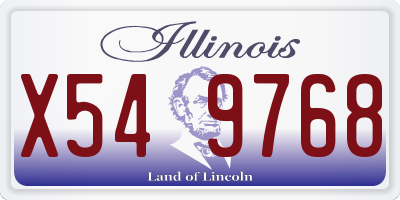 IL license plate X549768