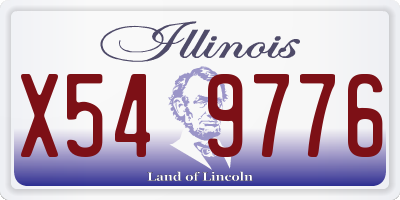IL license plate X549776