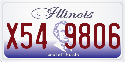 IL license plate X549806