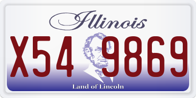IL license plate X549869