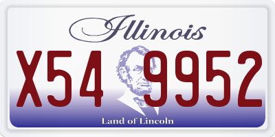 IL license plate X549952
