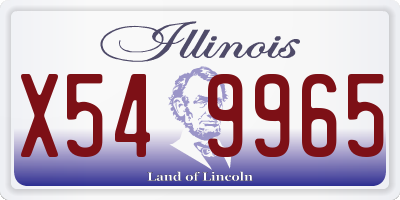 IL license plate X549965