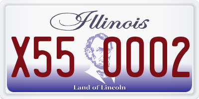 IL license plate X550002
